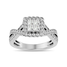 Diamond 1 ct tw Princess Head Engagement Ring in 14K White Gold