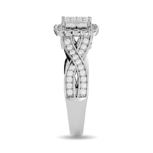 Diamond 1 ct tw Princess Head Engagement Ring in 14K White Gold