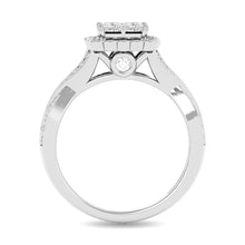 Diamond 1 ct tw Princess Head Engagement Ring in 14K White Gold