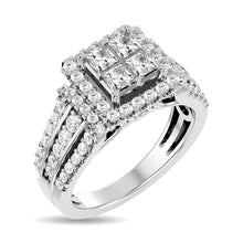 Diamond 1 1/2 ct tw Round Cut Engagement Ring in 14K White Gold