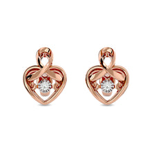 Diamond 1/20 ct tw Heart Earrings in Sterling Silver