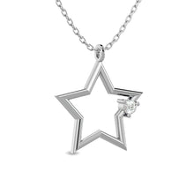 Diamond 1/20 ct tw Star Pendant in Sterling Silver