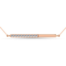 Diamond 1/10 Ct.Tw. Bar Necklace in 10K Rose Gold