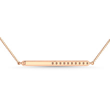 Diamond 1/10 Ct.Tw. Bar Necklace in 10K Rose Gold