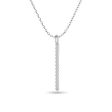 Diamond Bar Pendant 1/8 ct tw in 10K White Gold
