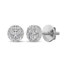 Diamond Stud Earrings 1/2 ct tw Round-cut in 10K White Gold