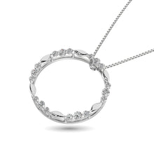 Diamond 1/4 ct tw Circle Pendant in 14K White Gold
