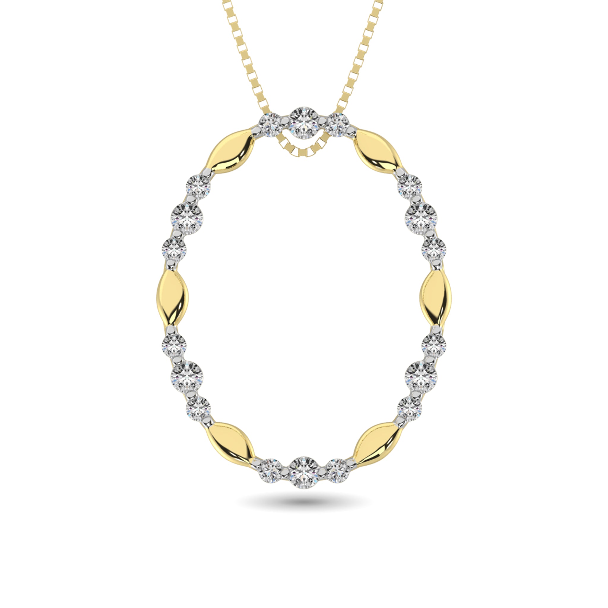 Diamond 1/4 ct tw Fashion Pendant in 14K Yellow Gold