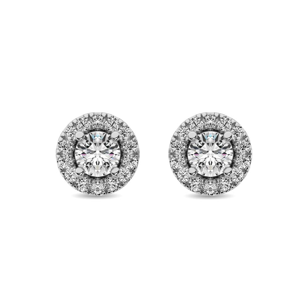 Diamond 1/3 ct tw Round Cut Fashion Earrings in 10K White Gold