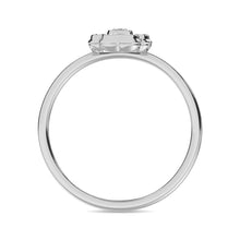 Diamond 1/4 ct tw Flower Ring in 10K White Gold