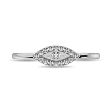 Diamond 1/10 ct tw Round Cut Fashion Ring in 10K White Gold