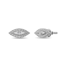 Diamond 1/6 ct tw Round Cut Fashion Earrings in 10K White Gold