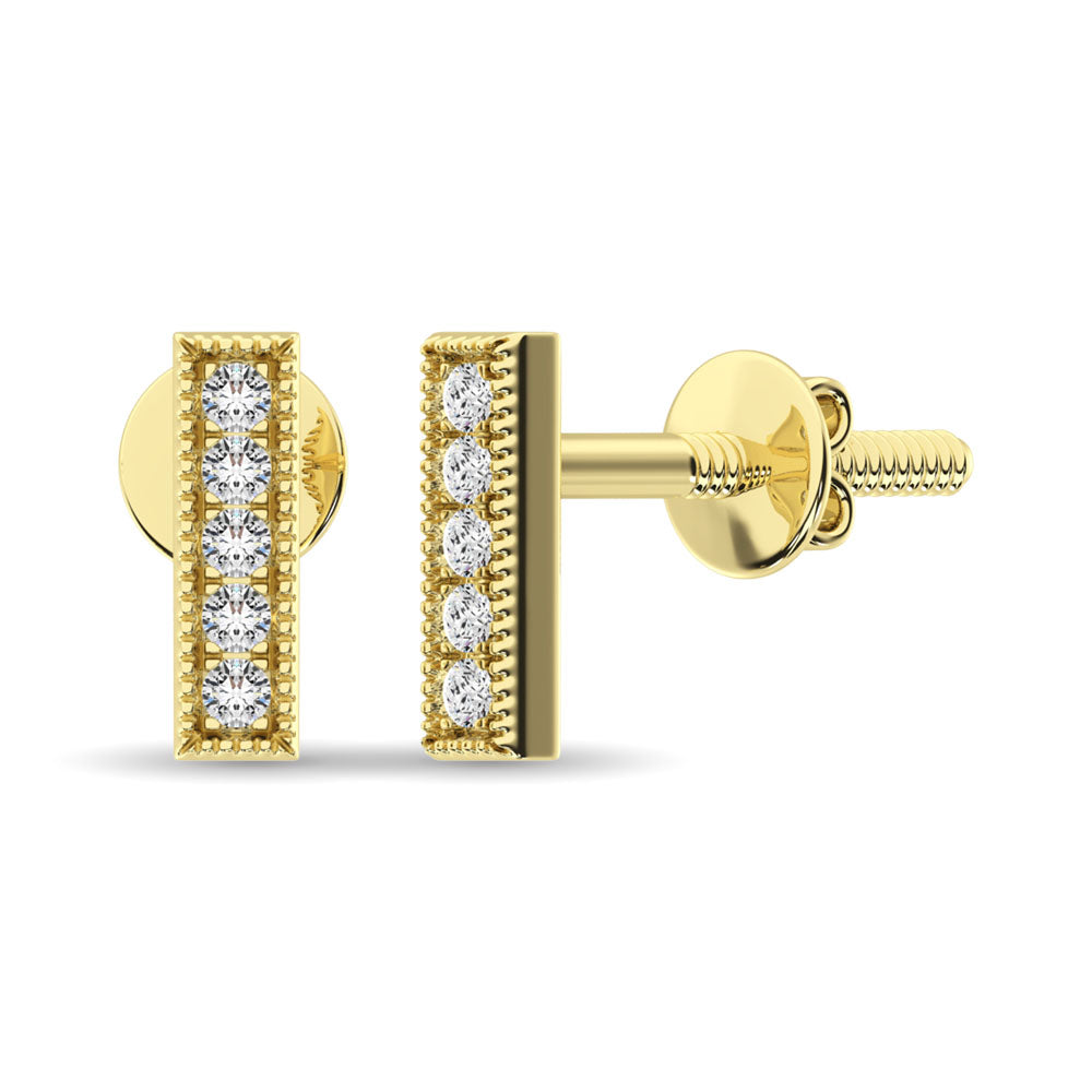Diamond 1/20 ct tw Fashion Earrings  in 10K Yellow Gold