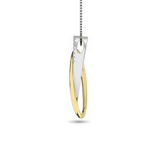 Diamond 1/6 ct tw Oval Shape Pendant in 14K Two Tone Gold