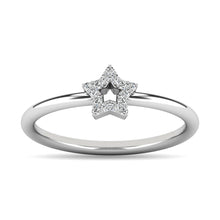 Diamond 1/20 ct tw Star Ring in 10K White Gold