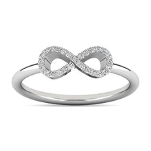Diamond 1/10 ct tw Infinity Ring in 10K White Gold