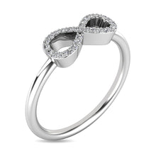Diamond 1/10 ct tw Infinity Ring in 10K White Gold