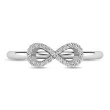 Diamond 1/10 ct tw Infinity Ring in 10K White Gold