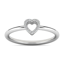 Diamond 1/20 ct tw Heart Ring in 10K White Gold