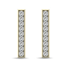 Diamond 1/20 ct tw Bar Earrings in 10K White Gold