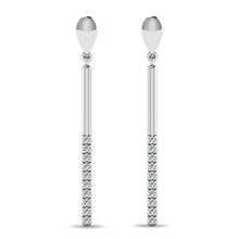 Diamond 1/5 ct tw Diamline Earrings in 10K White Gold