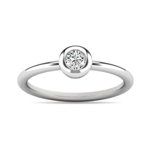 Diamond 1/10 ct tw Bezel Set Ring in 10K White Gold