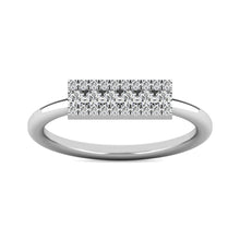 Diamond 1/4 ct tw Bar Ring in 14K White Gold