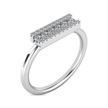 Diamond 1/4 ct tw Bar Ring in 14K White Gold