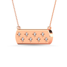 Diamond 1/8 Ct.Tw. Bar Necklace in 10K Rose Gold