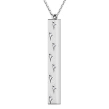 Diamond 1/8 ct tw Bar Pendant in 14K White Gold