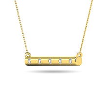 Diamond 1/20 ct tw Bar Necklace in 10K Yellow Gold