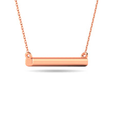 Diamond 1/20 ct tw Bar Necklace in 10K Rose Gold