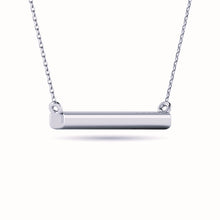 Diamond 1/20 ct tw Bar Necklace in 10K White Gold