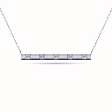 Diamond 1/20 ct tw Bar Necklace in 10K White Gold