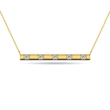 Diamond 1/20 ct tw Bar Necklace in 10K Yellow Gold