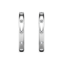 Diamond 1/10 ct tw Hoop Earrings in 10K White Gold