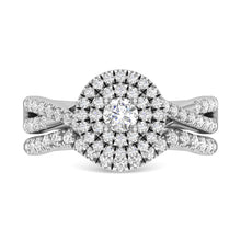 Diamond 1 Ct.Tw. Round Cut Bridal Ring in 14K White Gold