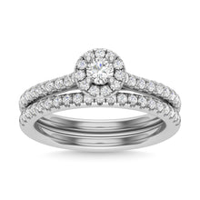 Diamond 3/4 Ct.Tw. Round Cut Bridal Ring in 14K White Gold