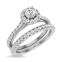 Diamond 3/4 Ct.Tw. Round Cut Bridal Ring in 14K White Gold