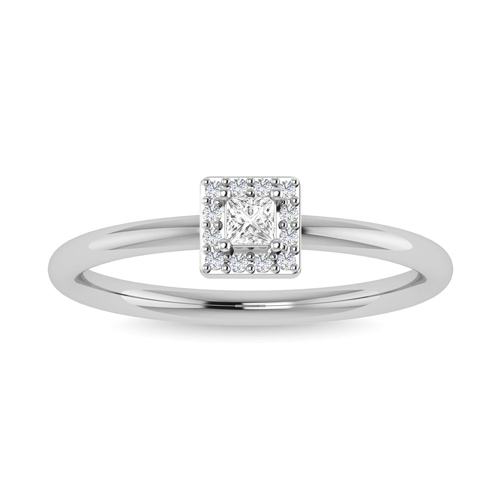 Diamond 1/6 Ct.Tw. Princess Promise Ring in 14K White Gold