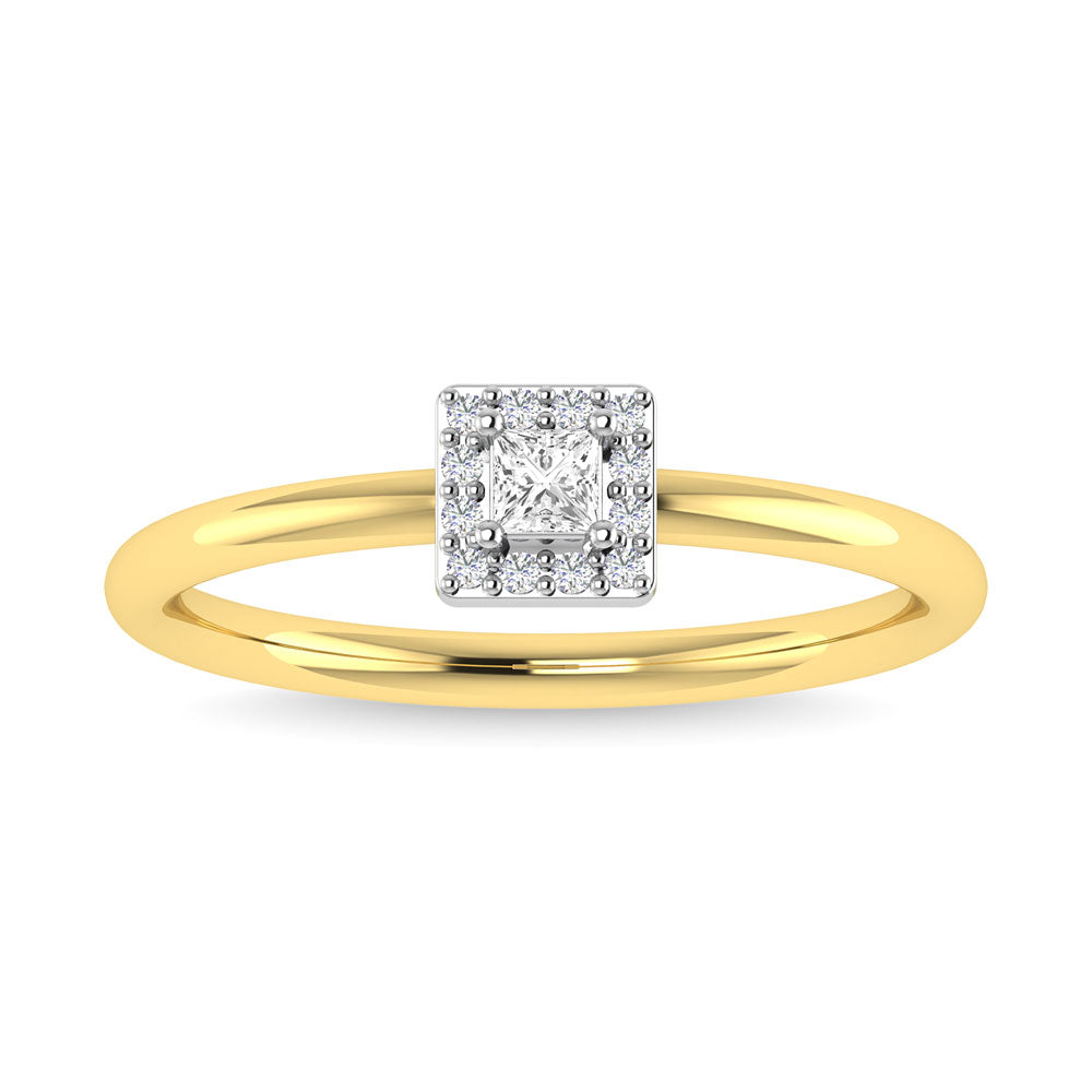 Diamond 1/6 Ct.Tw. Promise Ring in 14K Two Tone Gold