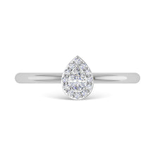 Diamond 1/6 Ct.Tw. Pear Cut Promise Ring in 14K White Gold