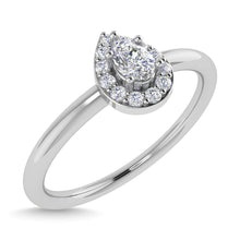 Diamond 1/6 Ct.Tw. Pear Cut Promise Ring in 14K White Gold