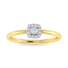 Diamond 1/6 Ct.Tw. Round Cut Promise Ring in 14K Two Tone Gold