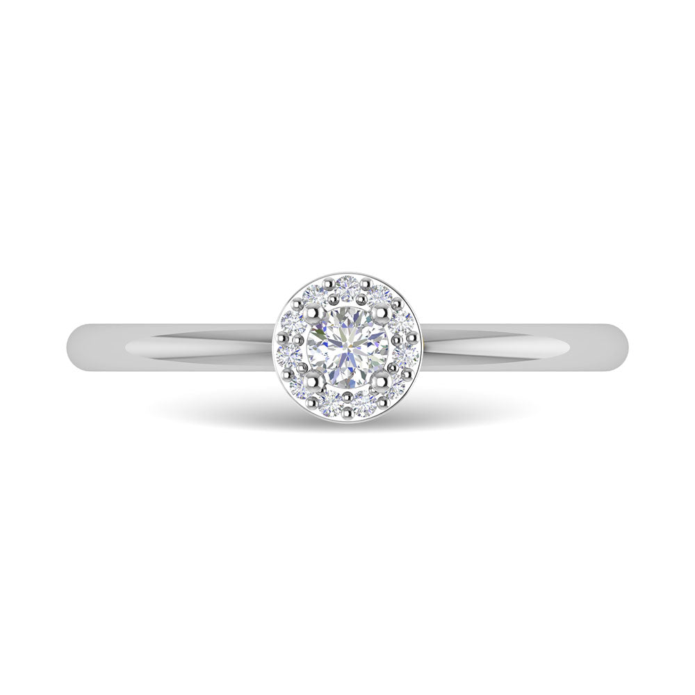Diamond 1/6 Ct.Tw. Round Cut Promise Ring in 14K White Gold
