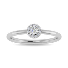 Diamond 1/6 Ct.Tw. Round Cut Promise Ring in 14K White Gold