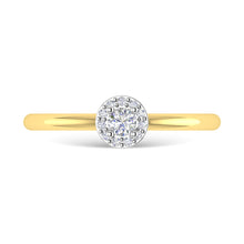 Diamond 1/6 Ct.Tw. Round Cut Promise Ring in 14K Two Tone Gold