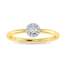 Diamond 1/6 Ct.Tw. Round Cut Promise Ring in 14K Two Tone Gold