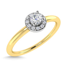 Diamond 1/6 Ct.Tw. Round Cut Promise Ring in 14K Two Tone Gold