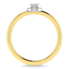 Diamond 1/6 Ct.Tw. Round Cut Promise Ring in 14K Two Tone Gold